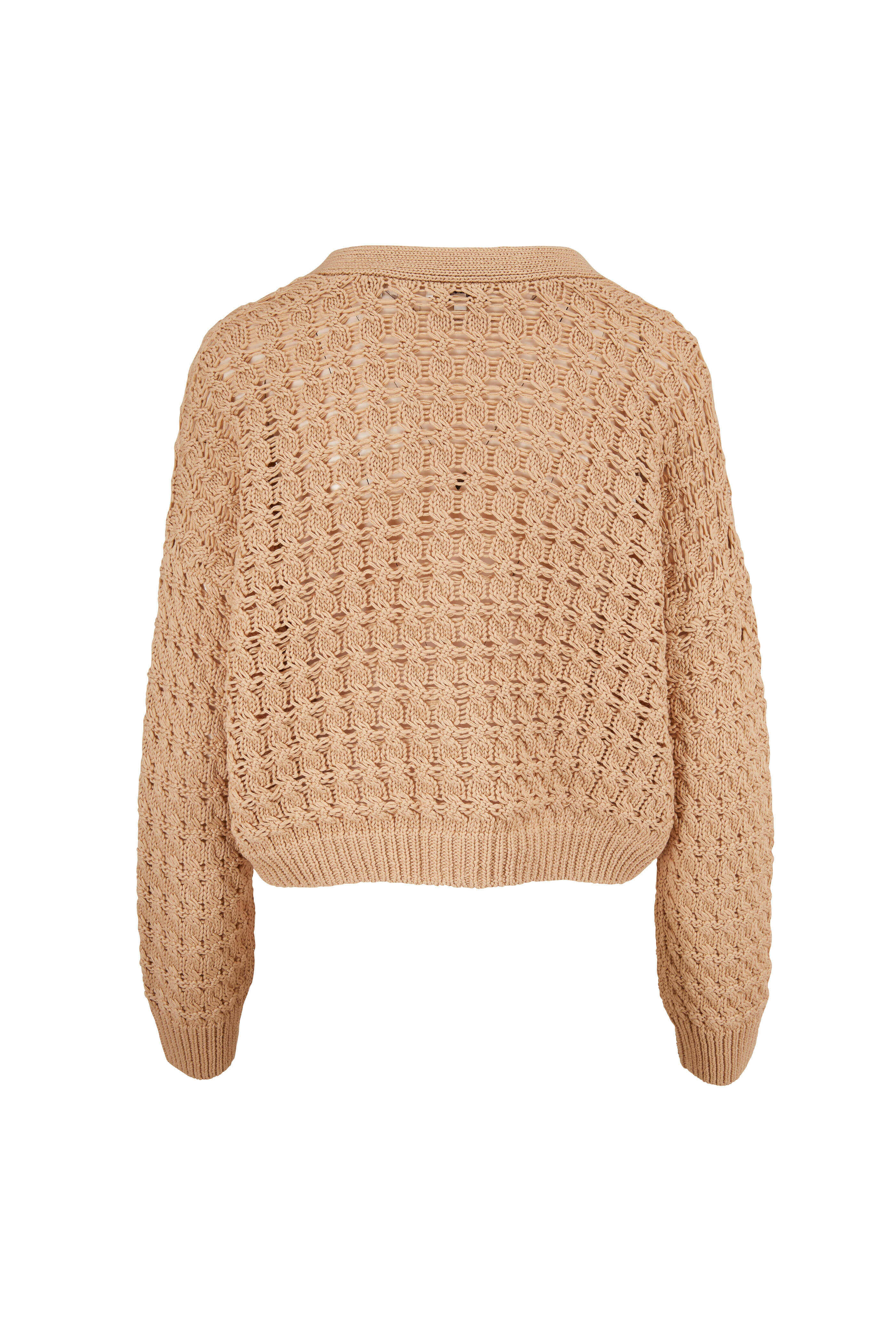 Vince - Vanilla Open Cable Knit Cardigan | Mitchell Stores