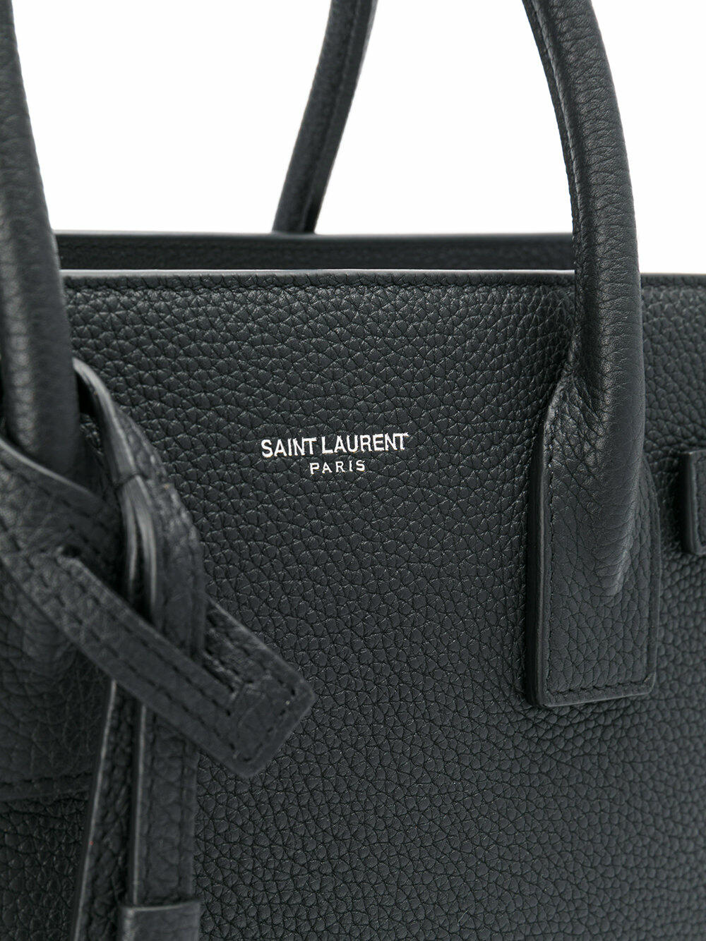 Saint Laurent - Sac De Jour Black Bonded Leather Baby Bag