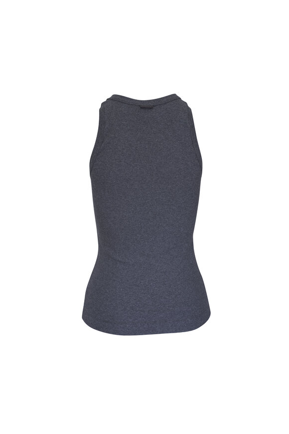 Brunello Cucinelli - Charcoal Wool & Cashmere Zip Front Sweater