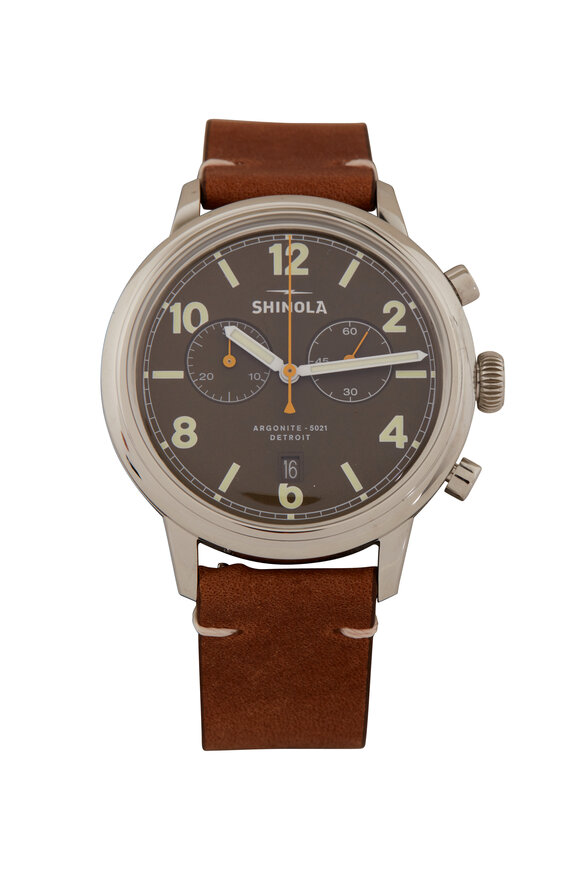 Shinola - Traveler 2 Eye British Tan Chrono Watch, 42mm