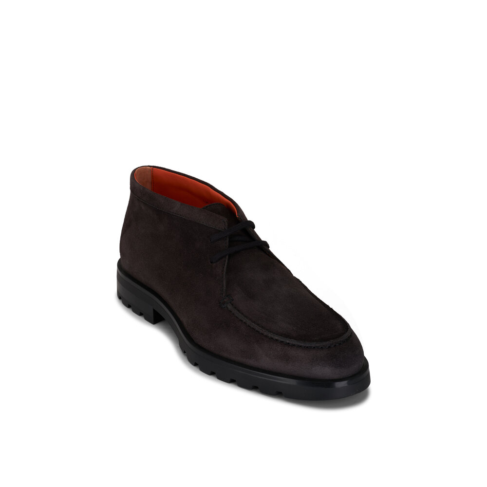 Santoni - Rock Desert Brown Suede Chukka Boot | Mitchell Stores