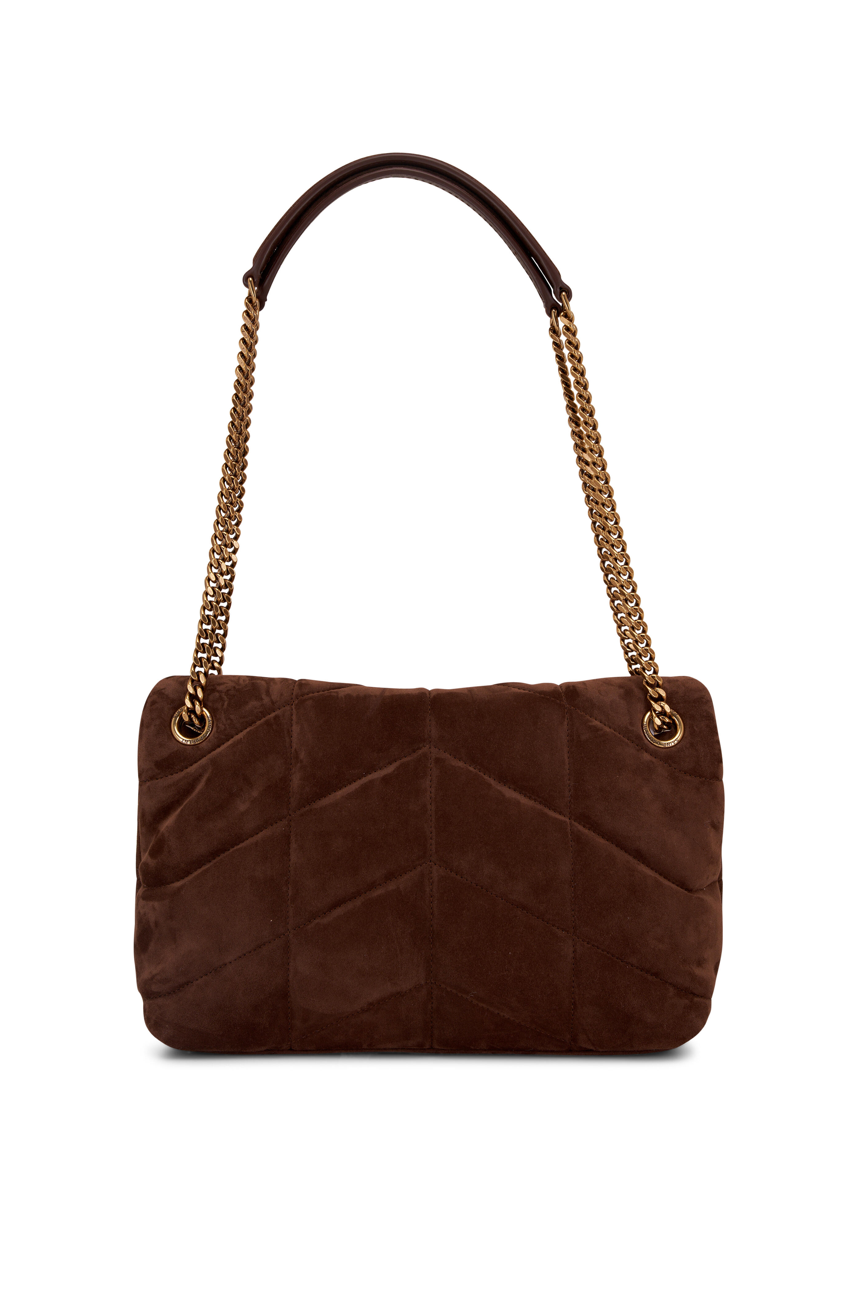 Bag Flap w/Magnetic Button - Brown/Bronze, Accessories