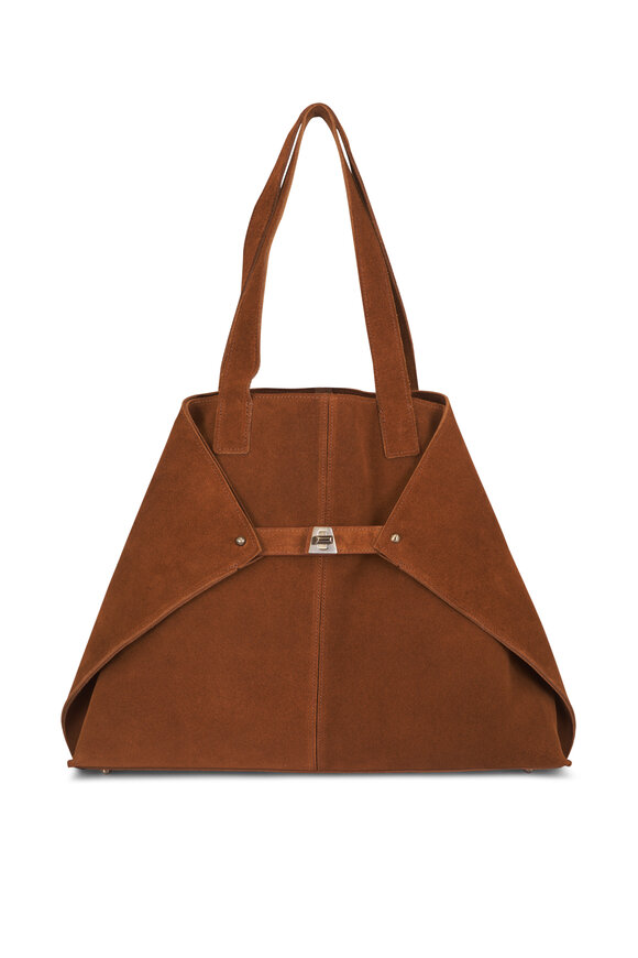 Akris Medium Ai Cuoio Suede Shoulder Tote - view 1