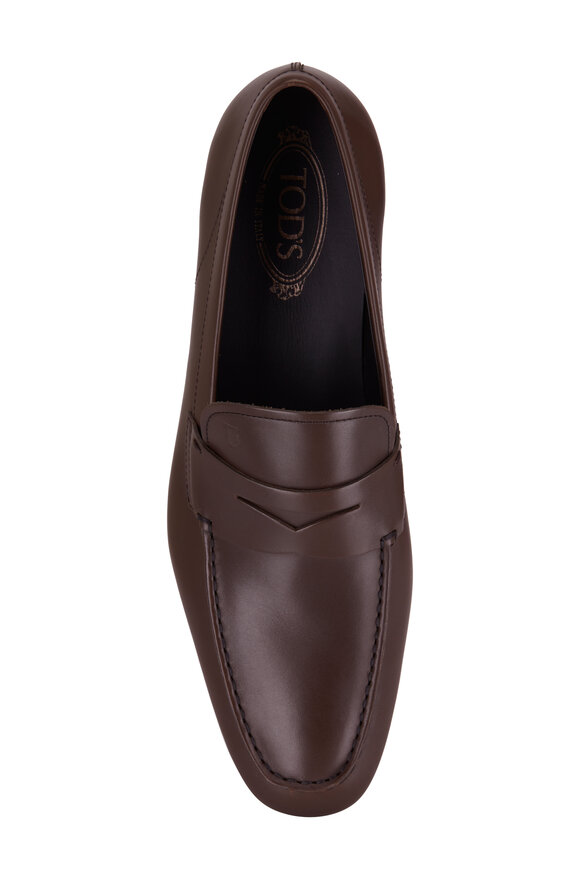 Tod's Dark Brown Leather Loafer - view 4