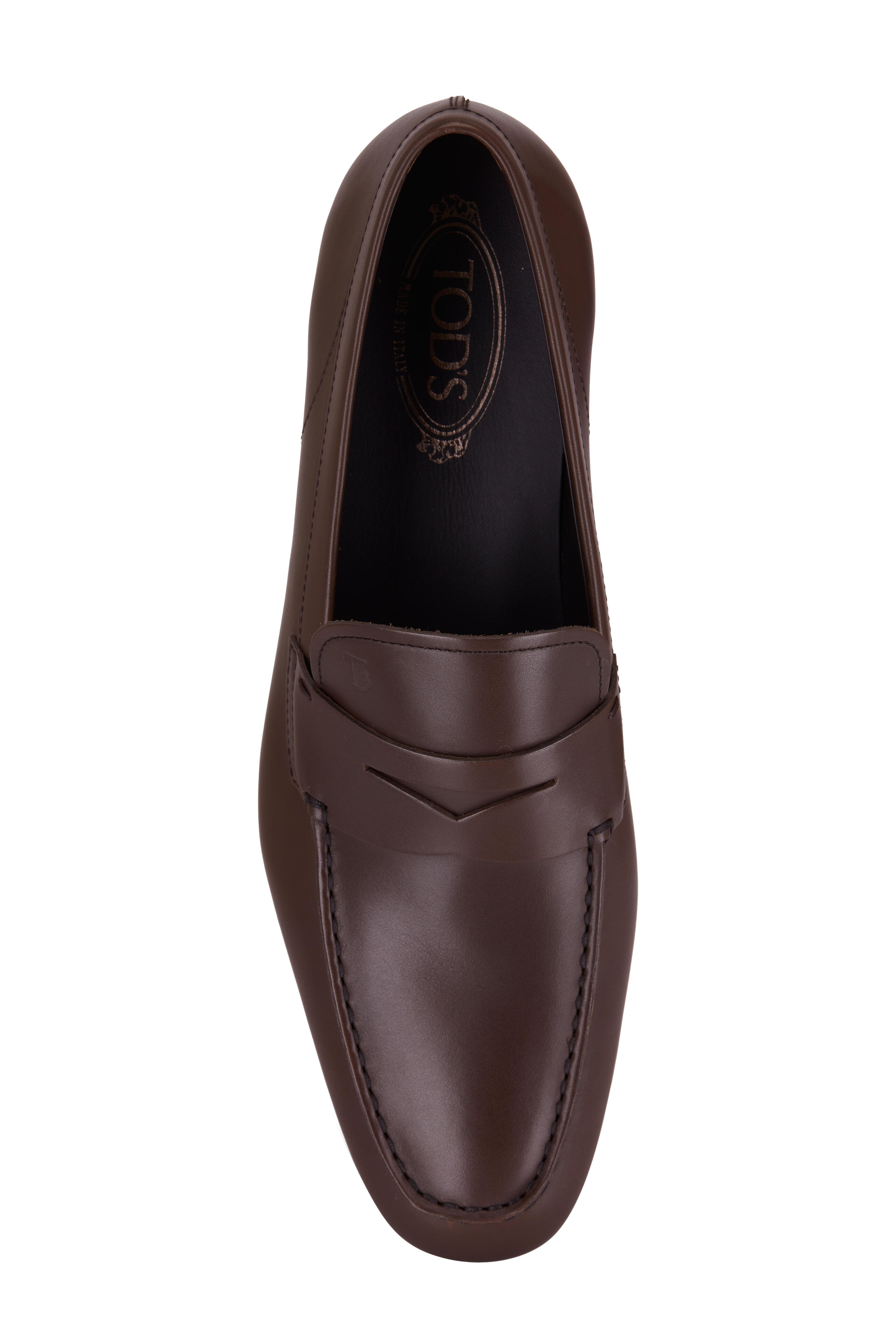 24PF new/TOD'S ゴンミーノドライバーローファー Loafer Brown Tod's - Medium Brown Suede Penny Loafer | Mitchell Stores