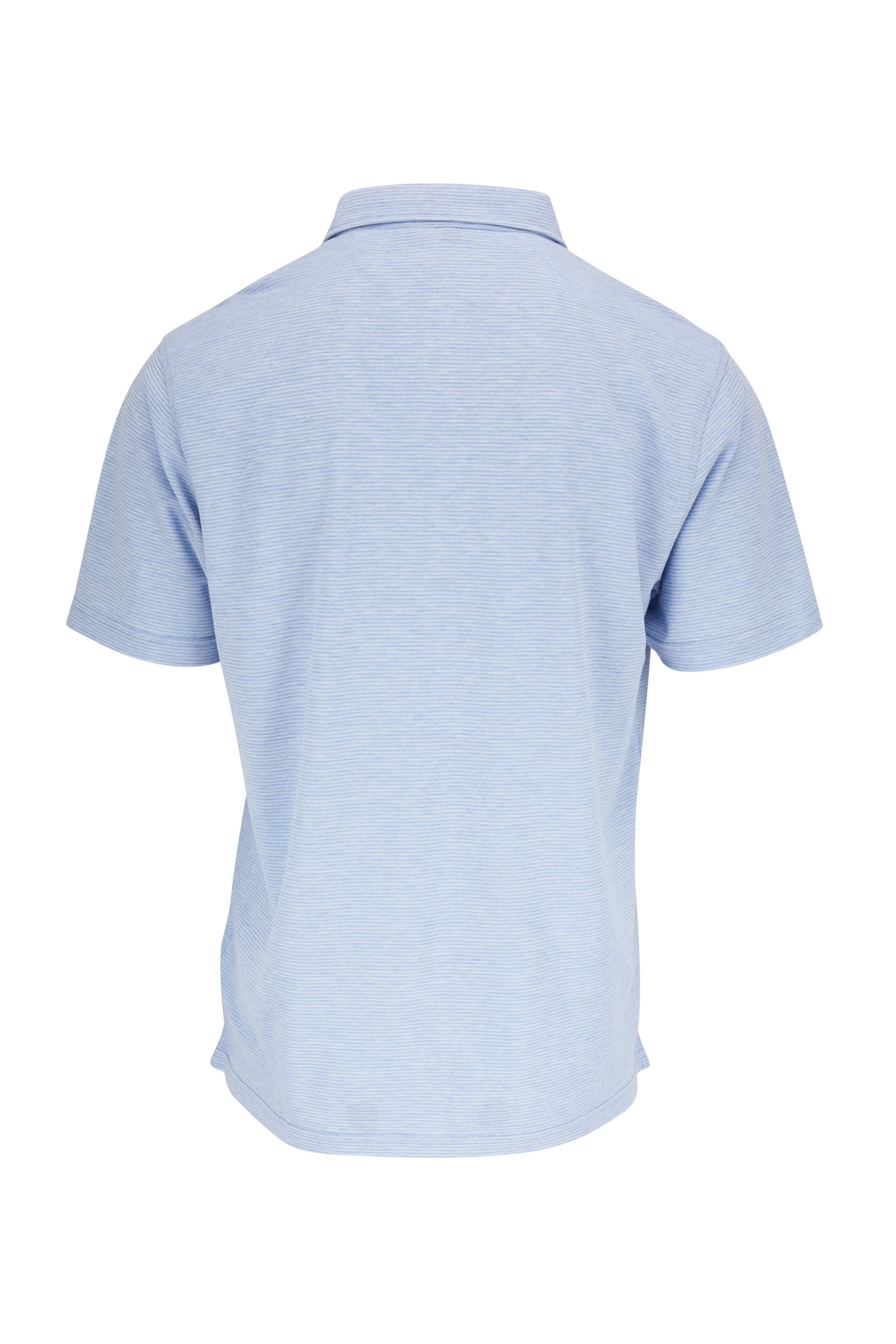Peter Millar - Sutton Blue Frost Cotton & Silk Polo