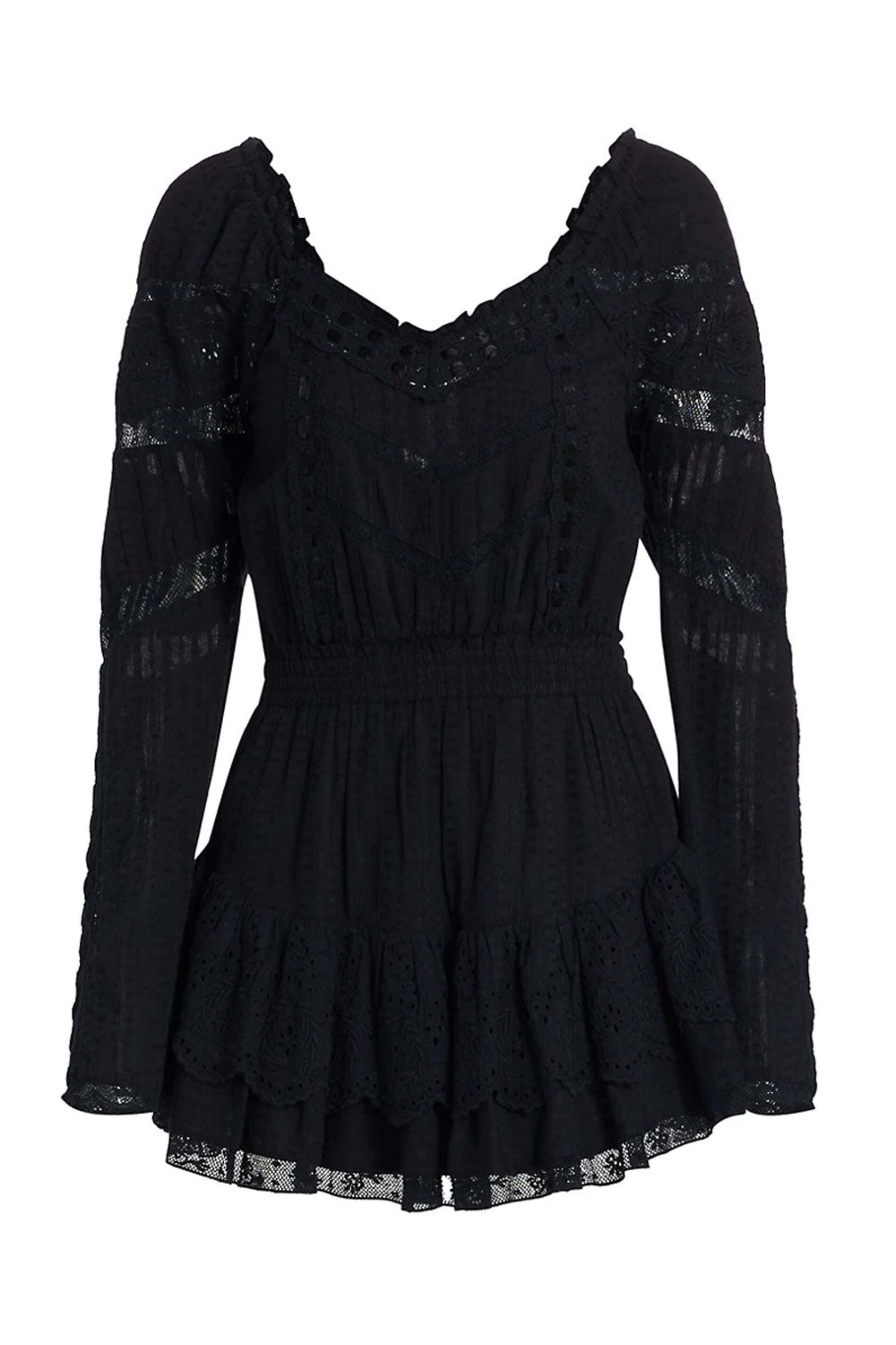 Loveshackfancy - Black Sanaya Mini Dress