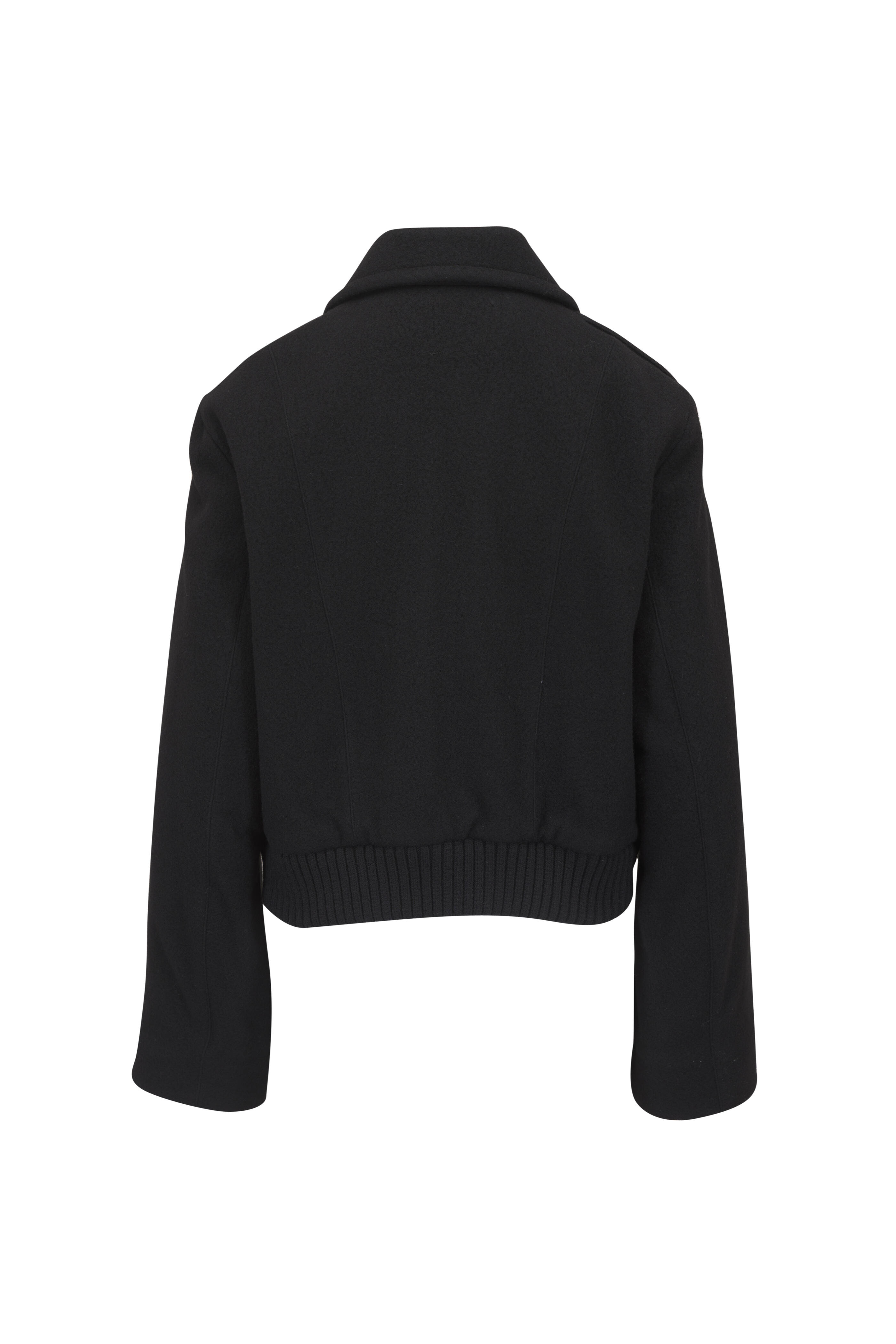 Vince - Black Italian Wool Blend Cropped Jacket