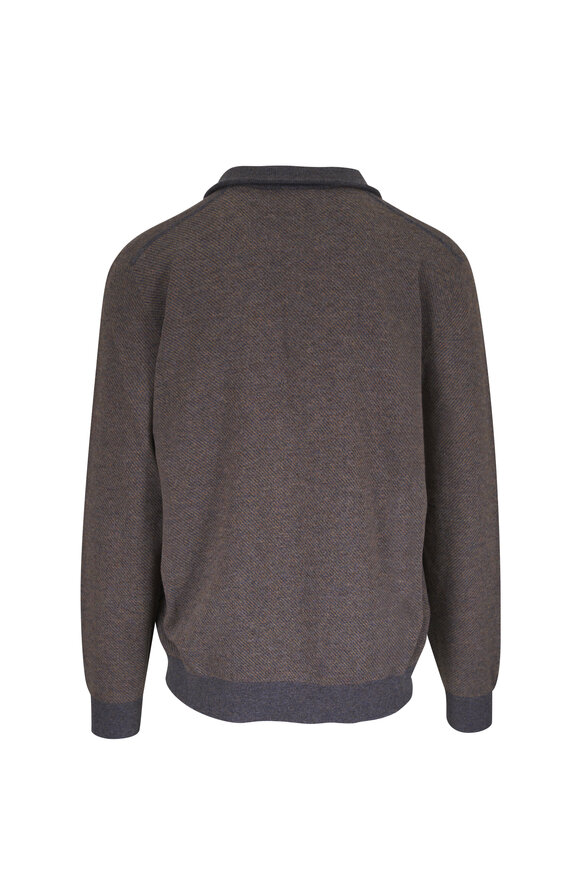 Loro Piana Roadster Dry Moorland Cashmere Quarter Zip - view 2