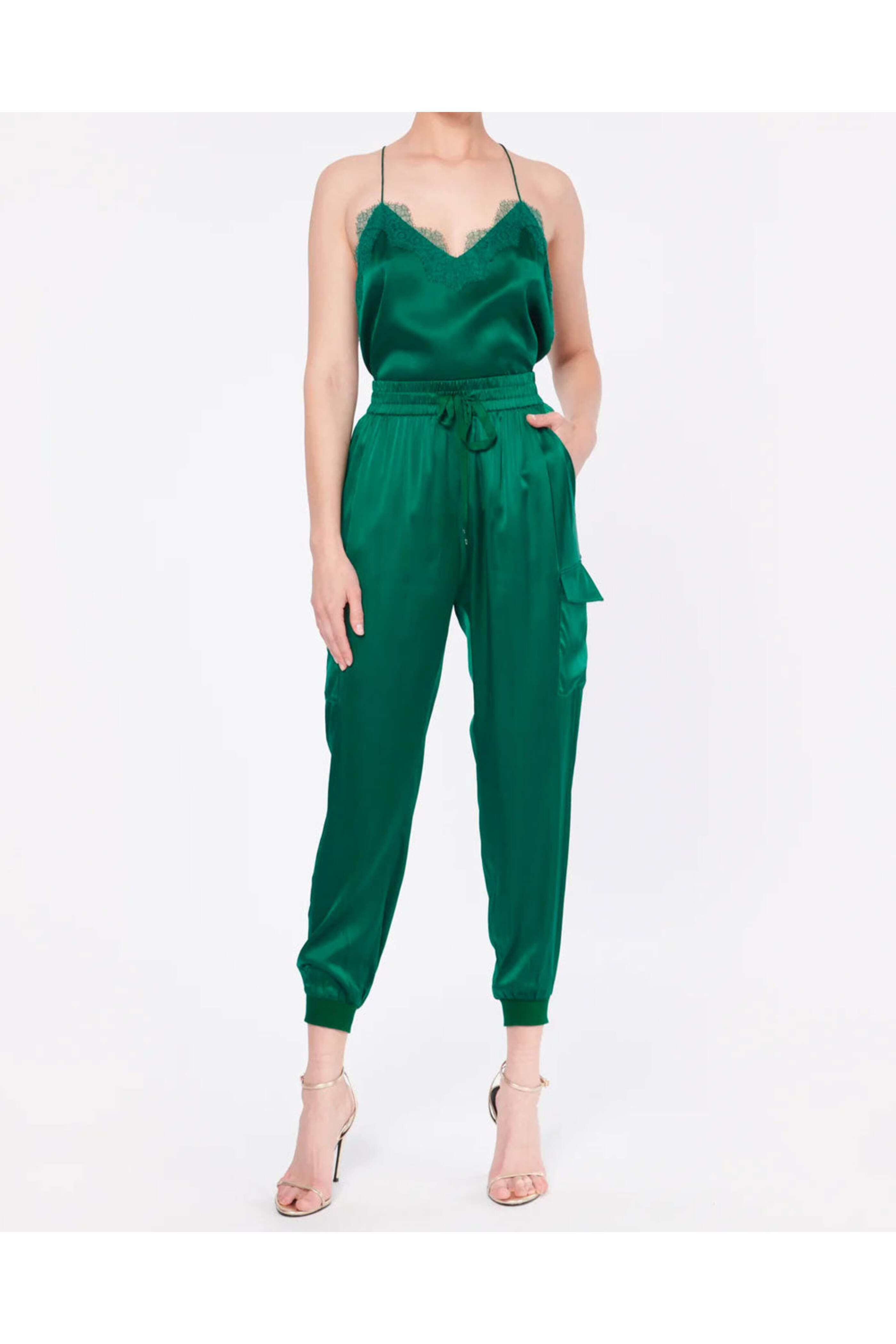 Cami NYC - Spruce Racer Charmeuse Cami