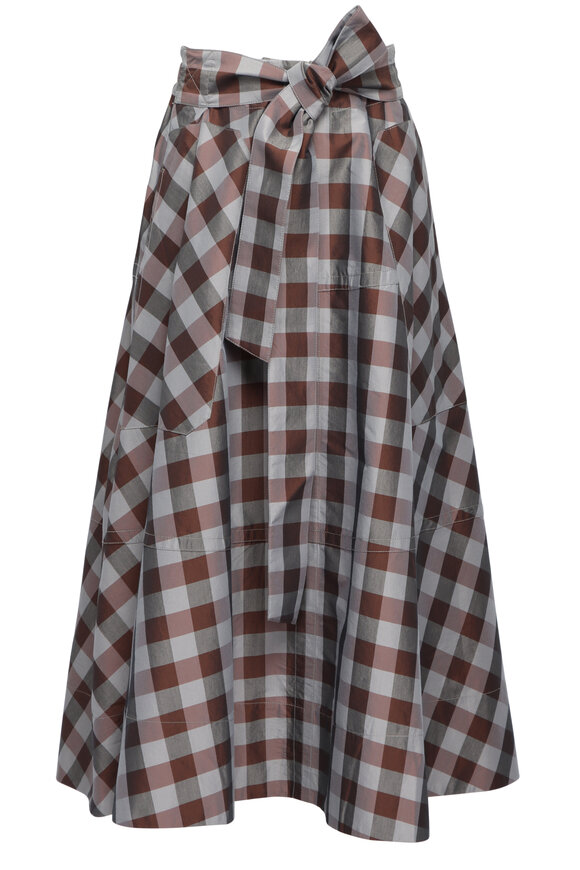 Lee Mathews Teresa Rhubarb Plaid Skirt