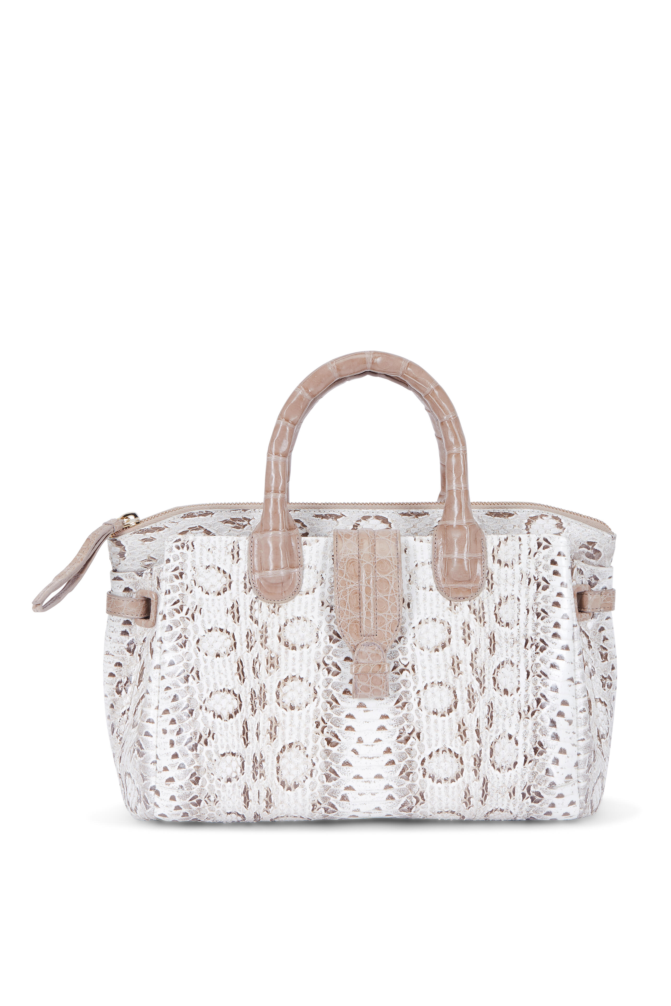 Nancy Gonzalez - Christina Natural Snakeskin & Crocodile Satchel
