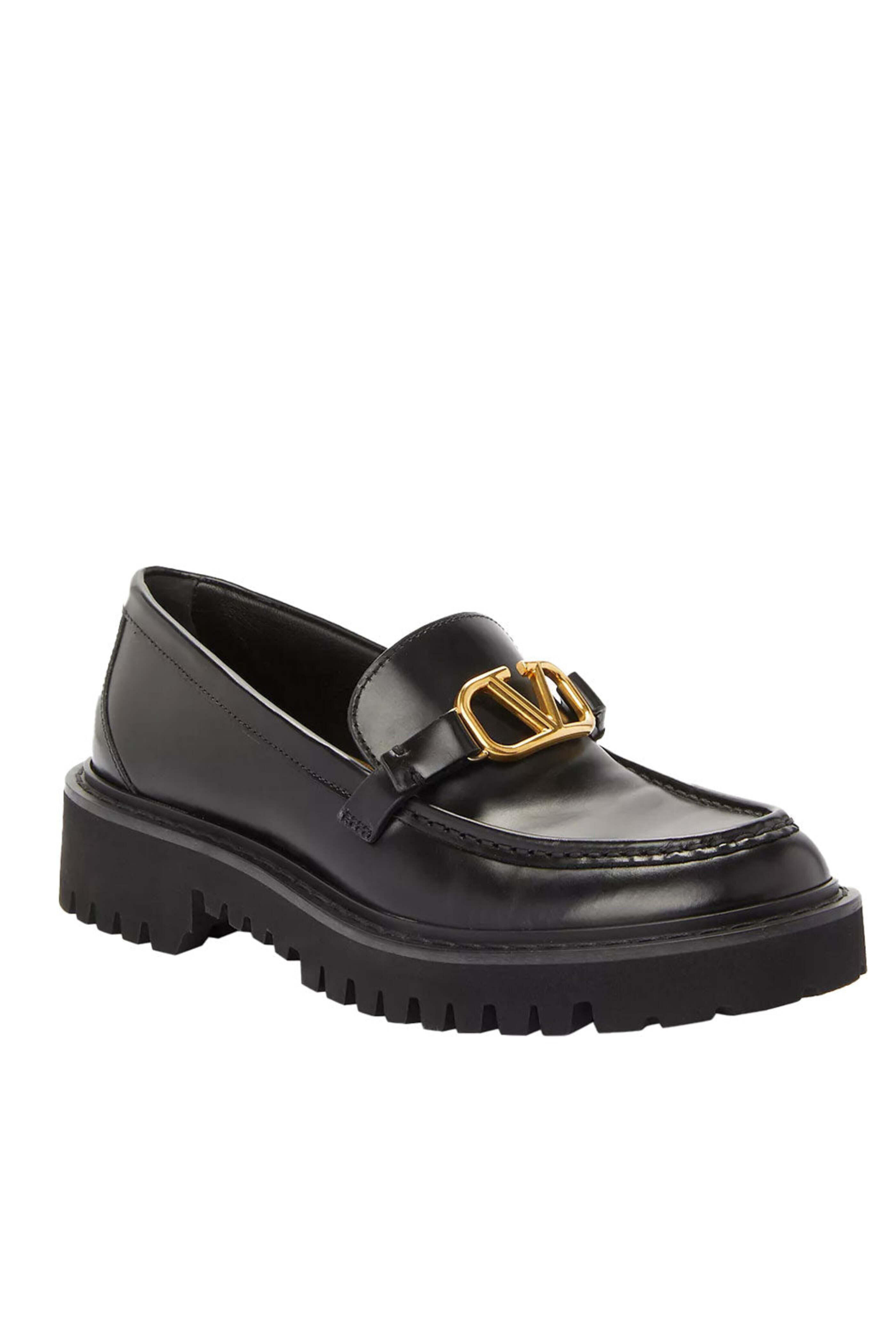 Valentino Garavani - VLogo Signature Calfskin Loafer in Nero