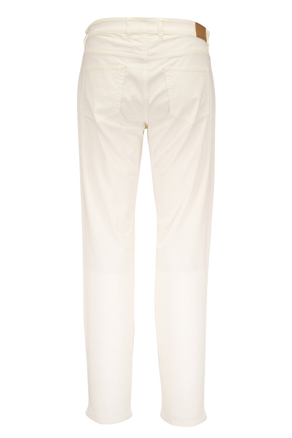 Peter Millar Ivory Sateen Five Pocket Pant - view 3