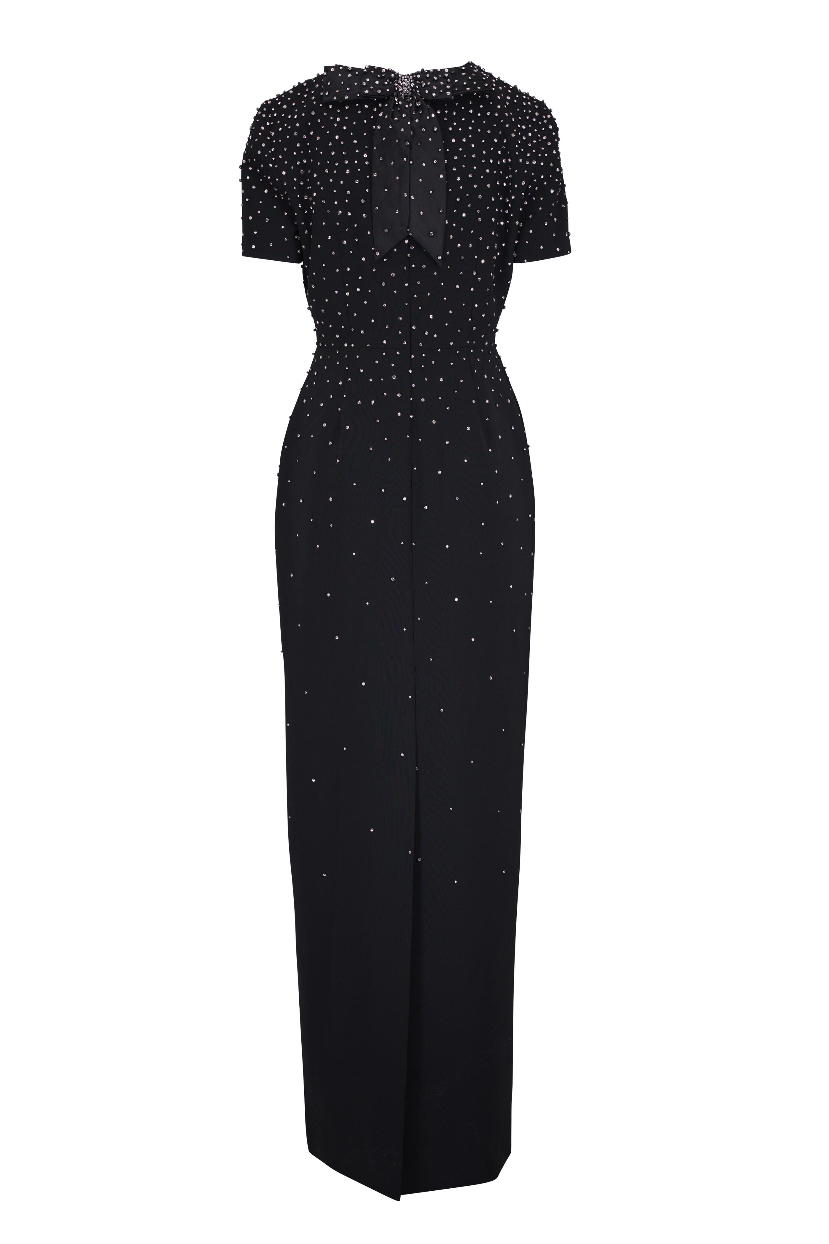 Carolina Herrera - Black Crystal Embellished Gown