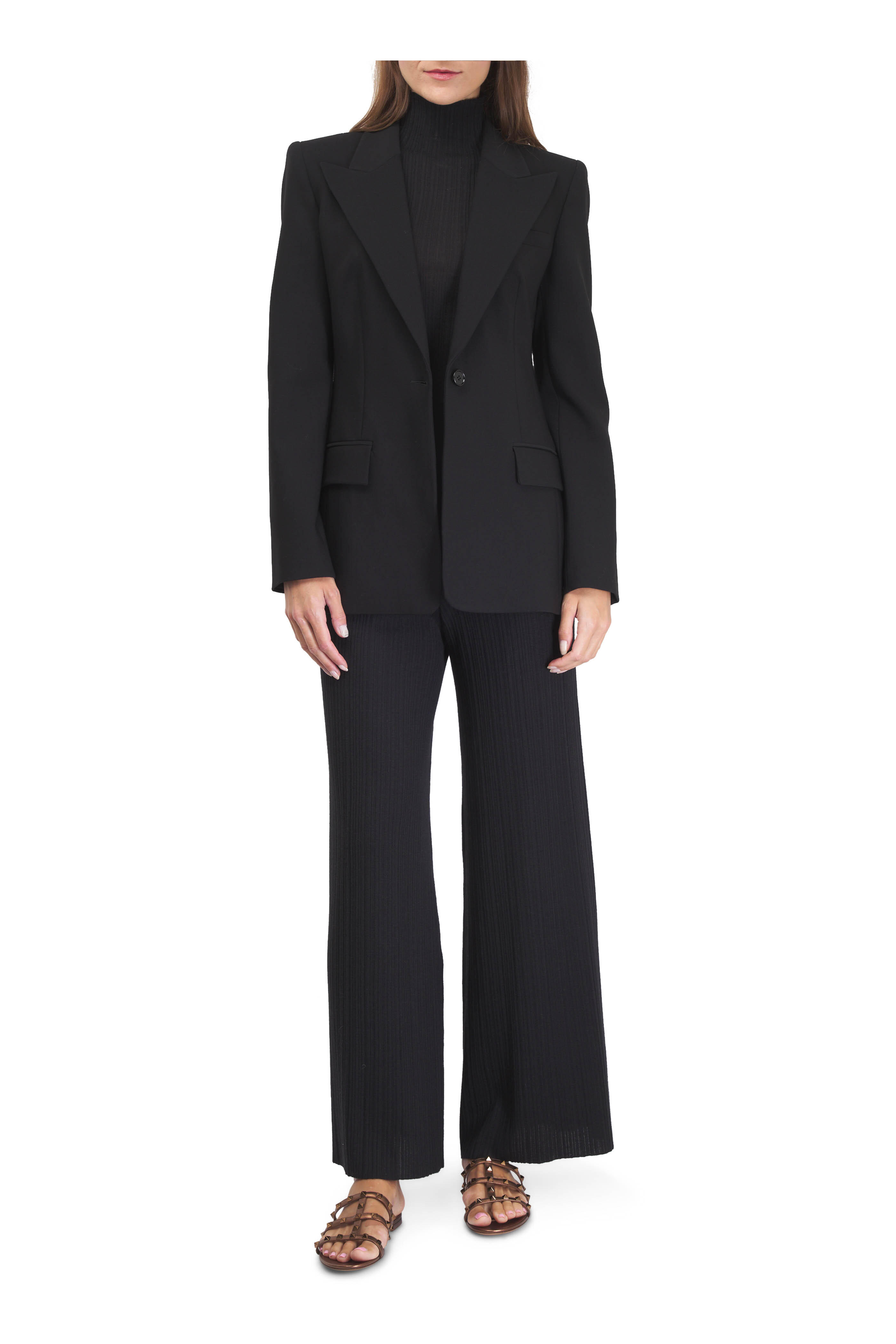 Agnona - Black Microplissé Pant