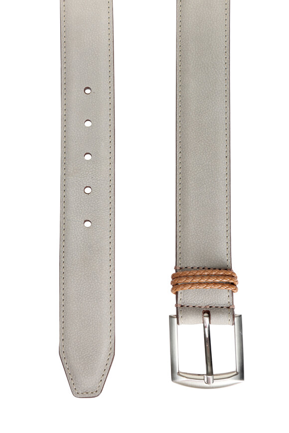 Martin Dingman Bermuda Braid Stone Nubuck Belt - view 1