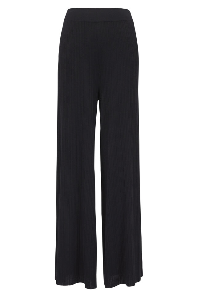 NILoS COTTON SATIN BACK CROTCH PANTS 炭黒2 LOOSE DROP CROTCH COTTON PANTS