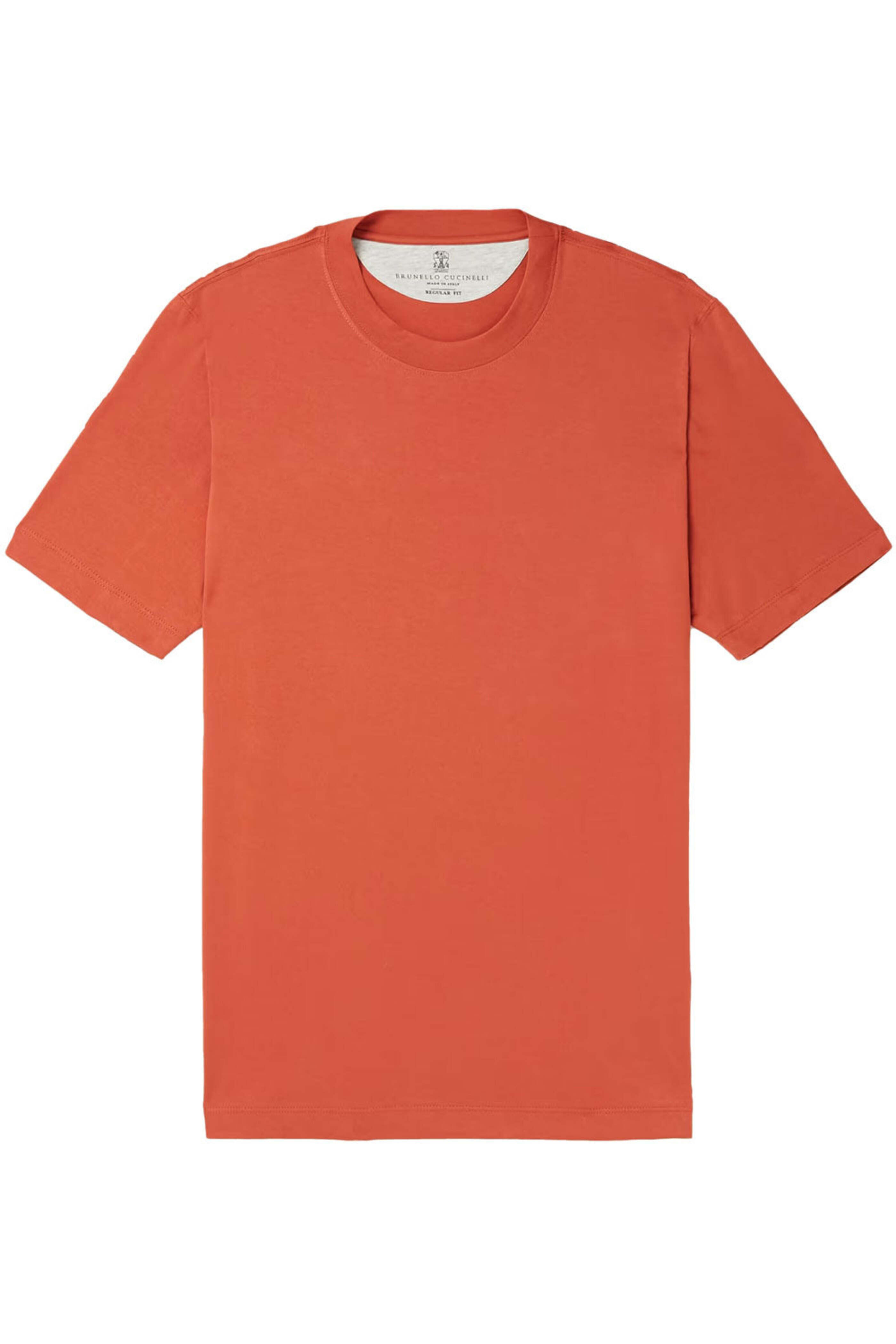 Brunello Cucinelli - Orange Cotton T-Shirt