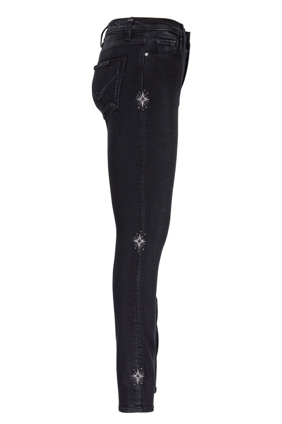 Hudson - Nico Black Mid-Rise Star Side Jean