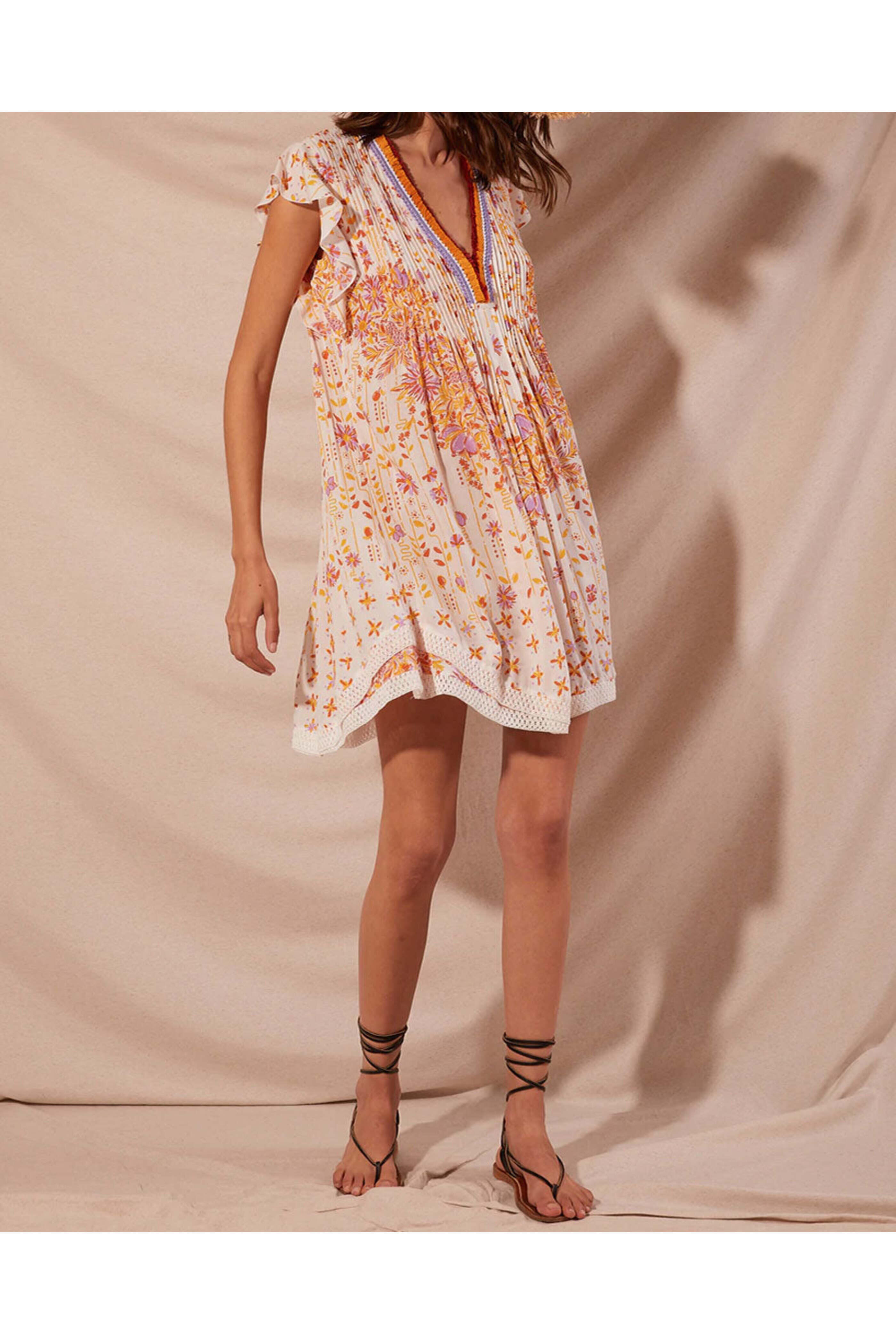 Poupette St Barth - Orange Riviera Sasha Mini Dress