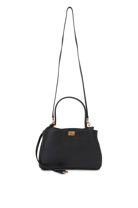 Balenciaga Small Rodeo Black Leather Top Handle Bag