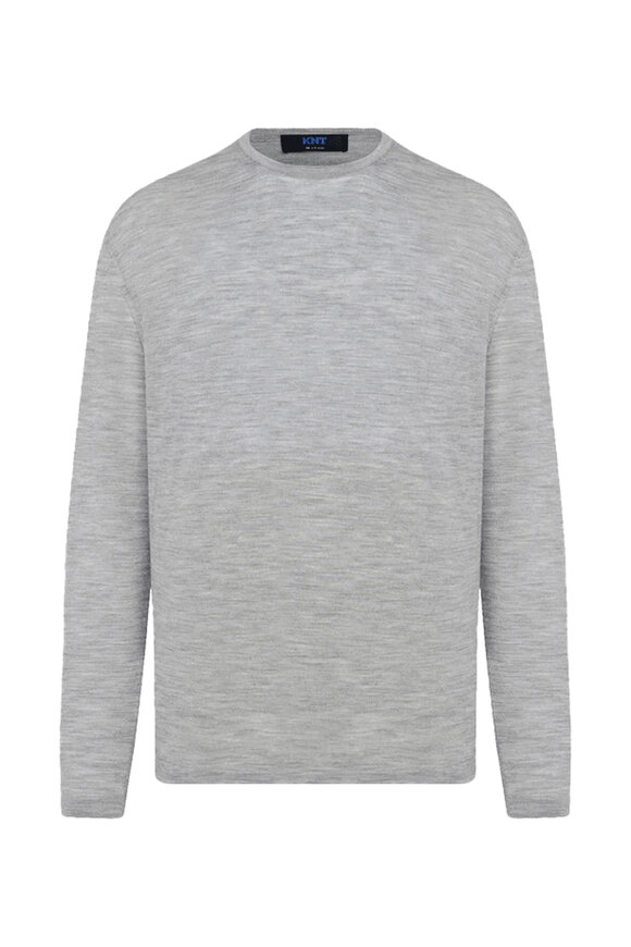 KNT Pearl Gray Crewneck Knit Sweater