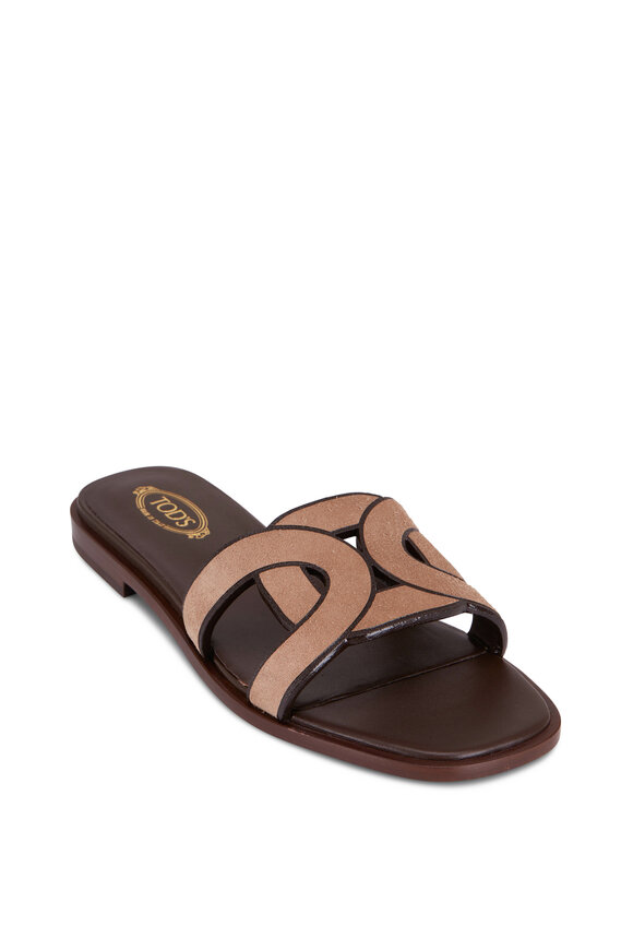 Tod's - Maxi Link Brown Flat Sandal