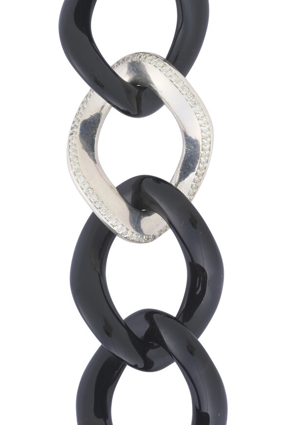 Courtney Davis Silver Onyx Bracelet - view 2