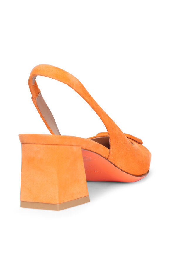 Santoni Marta Orange Slingback Pump, 50mm - view 3