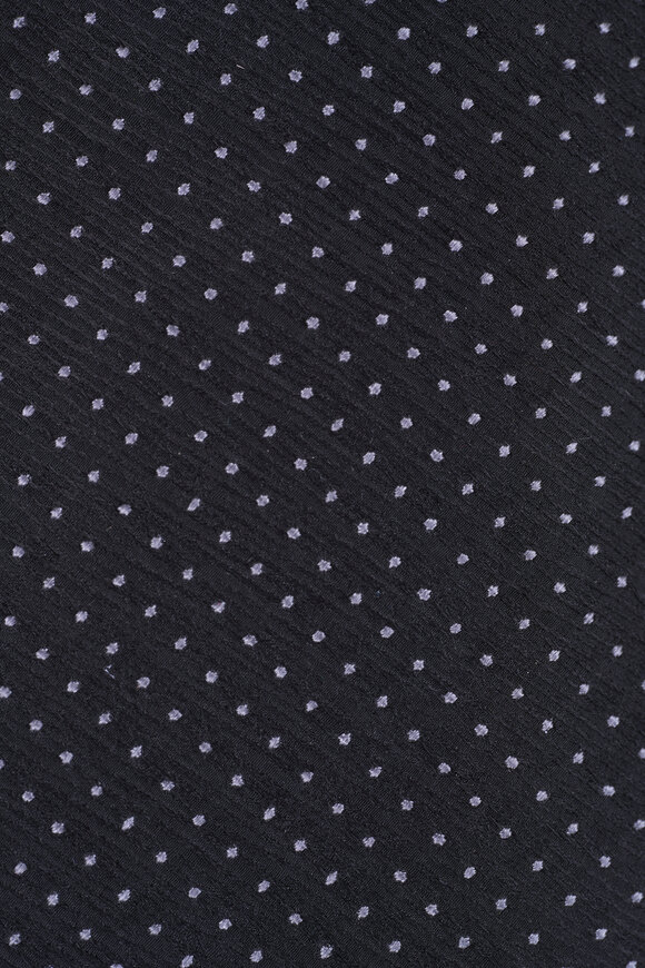 Tom Ford - Black Mini Dot Vellutine Silk Necktie