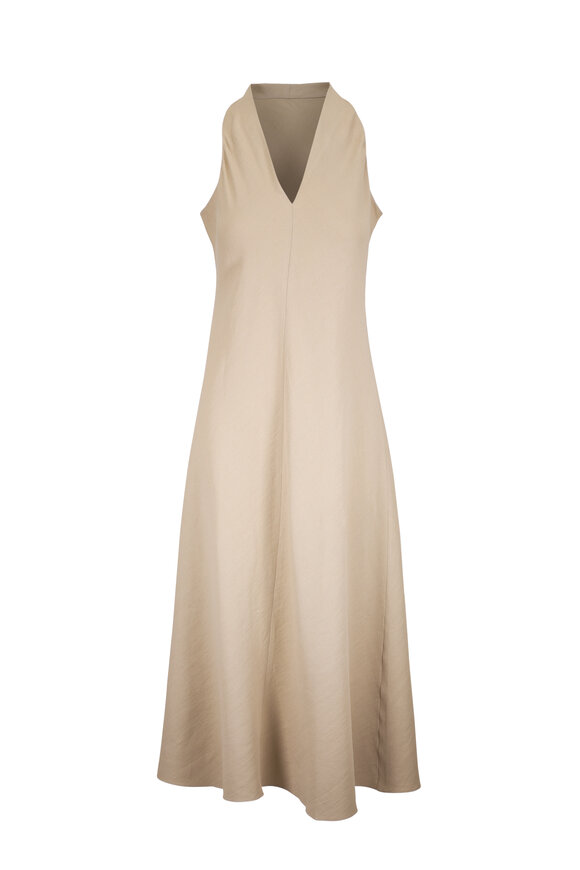 Peter Cohen Vest Sand Stretch Linen Viscose Tank Dress - view 1