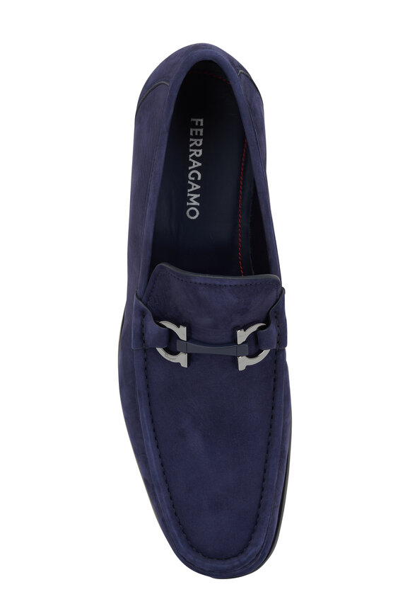 Ferragamo - Grandioso Blue Suede Loafer 