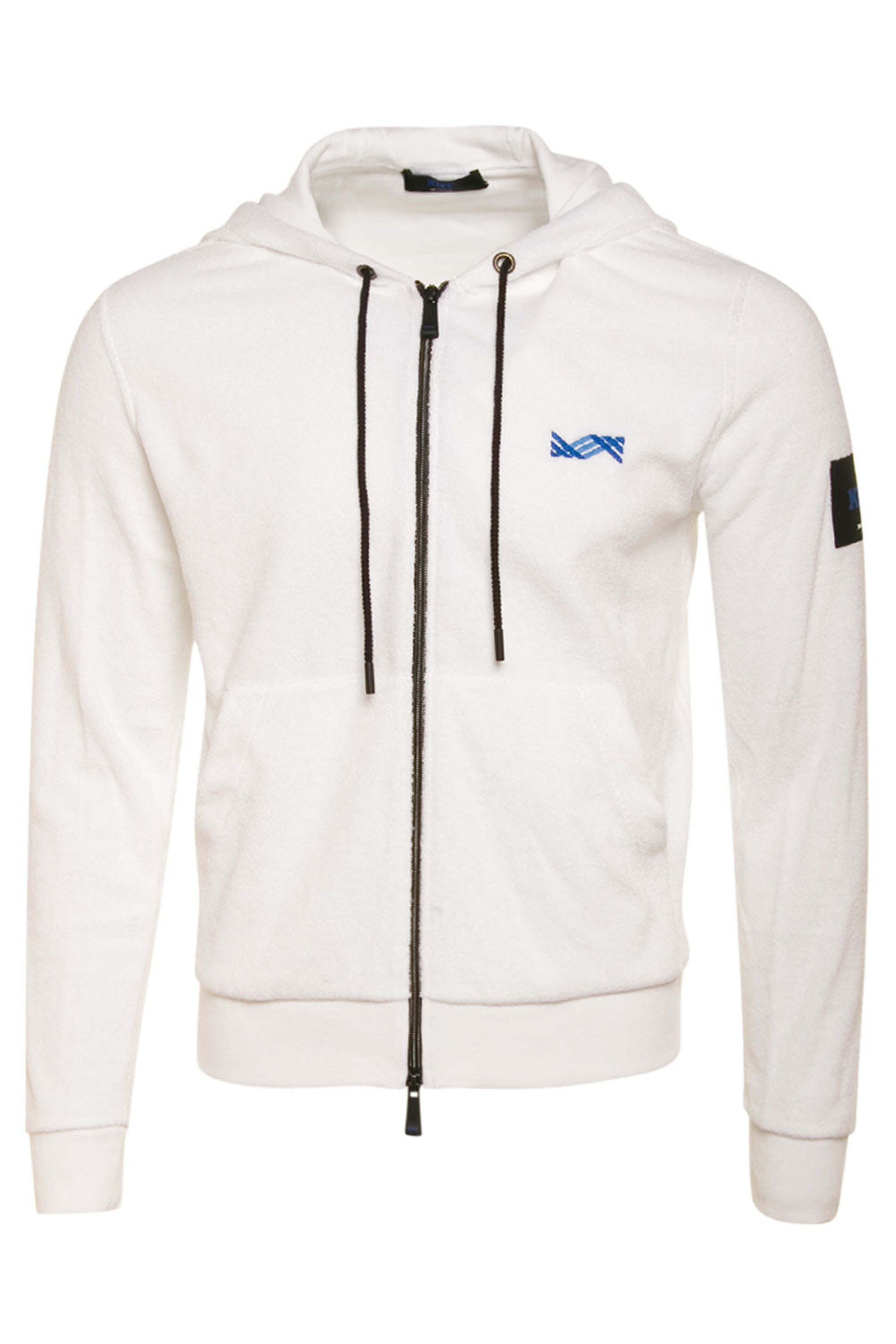 KNT - White Terry Full Zip Hoodie