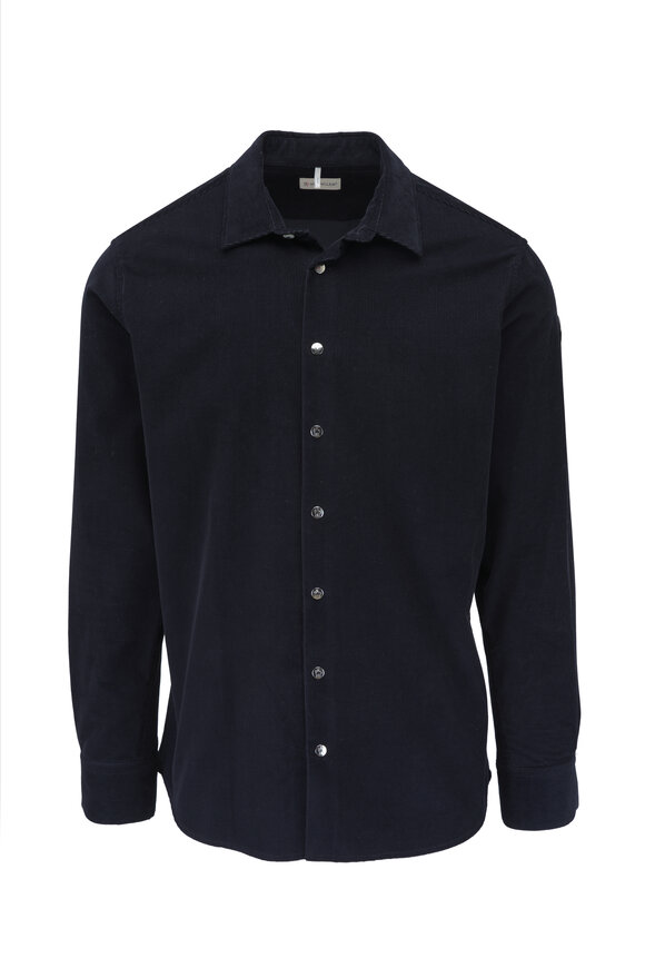 Moncler Night Blue Corduroy Sport Shirt