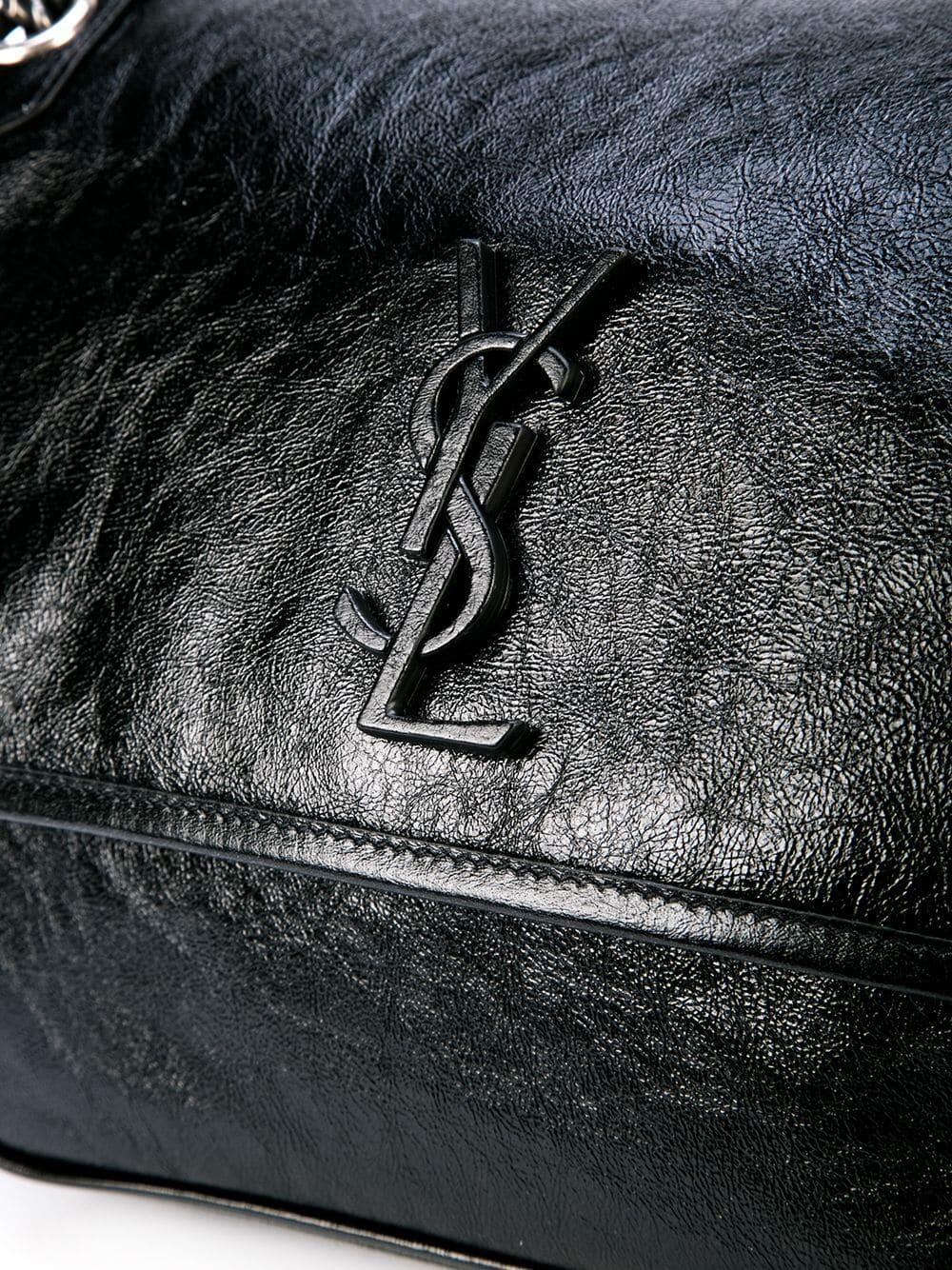 Saint Laurent - Niki Monogram Black Glossy Leather Medium Bag