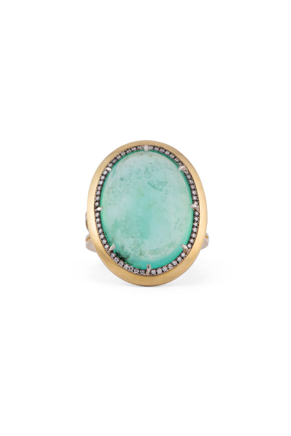 Sylva & Cie 18k Yellow Gold Opal & Diamond Ring - view 1