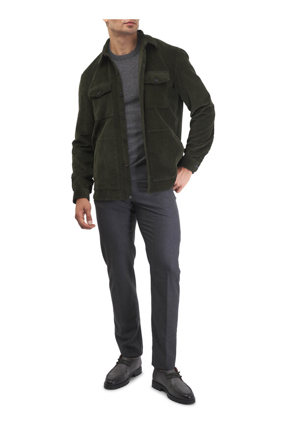 Marco Pescarolo Dark Gray Cashmere Five Pocket Pant - view 2