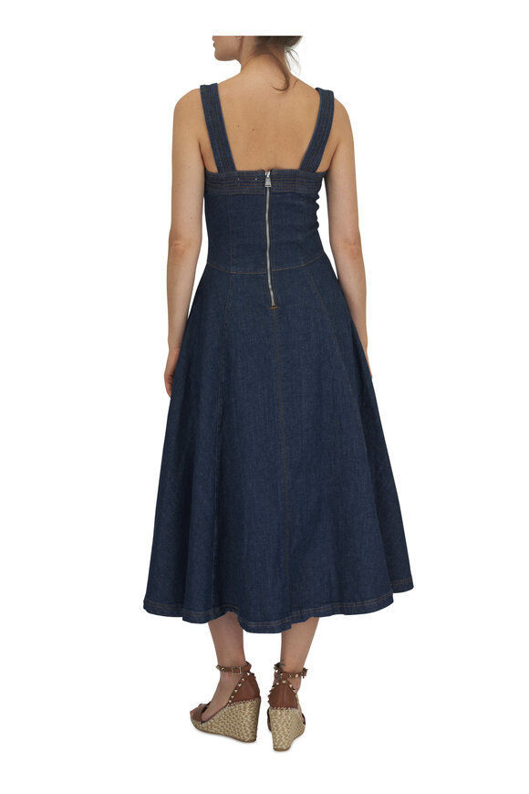 Jonathan Simkhai - Cici Imperial Blue Denim Bustier Dress 