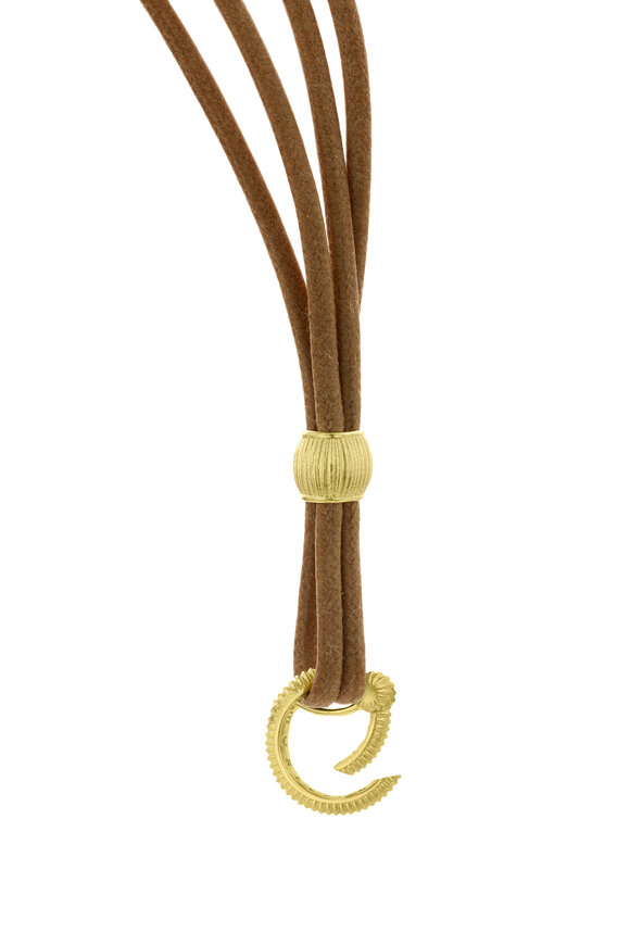 Paul Morelli 18k Yellow Gold Meditation Bell Cord Necklace - view 2