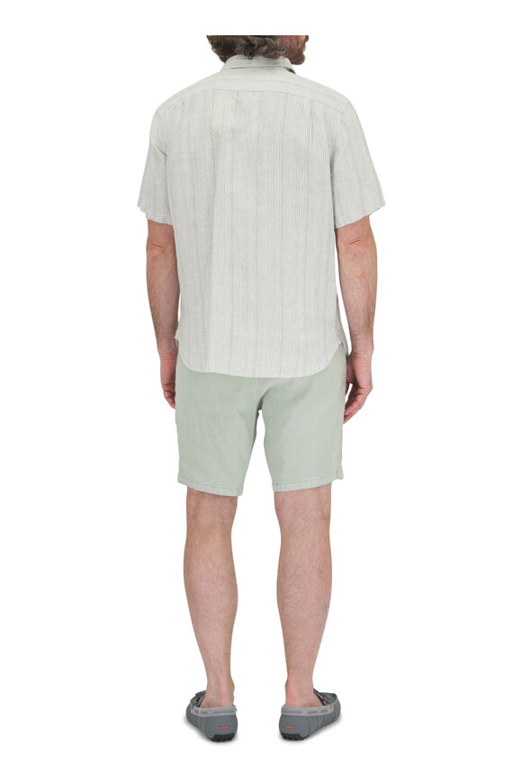 Hudson - Shell Green Linen Chino Shorts 