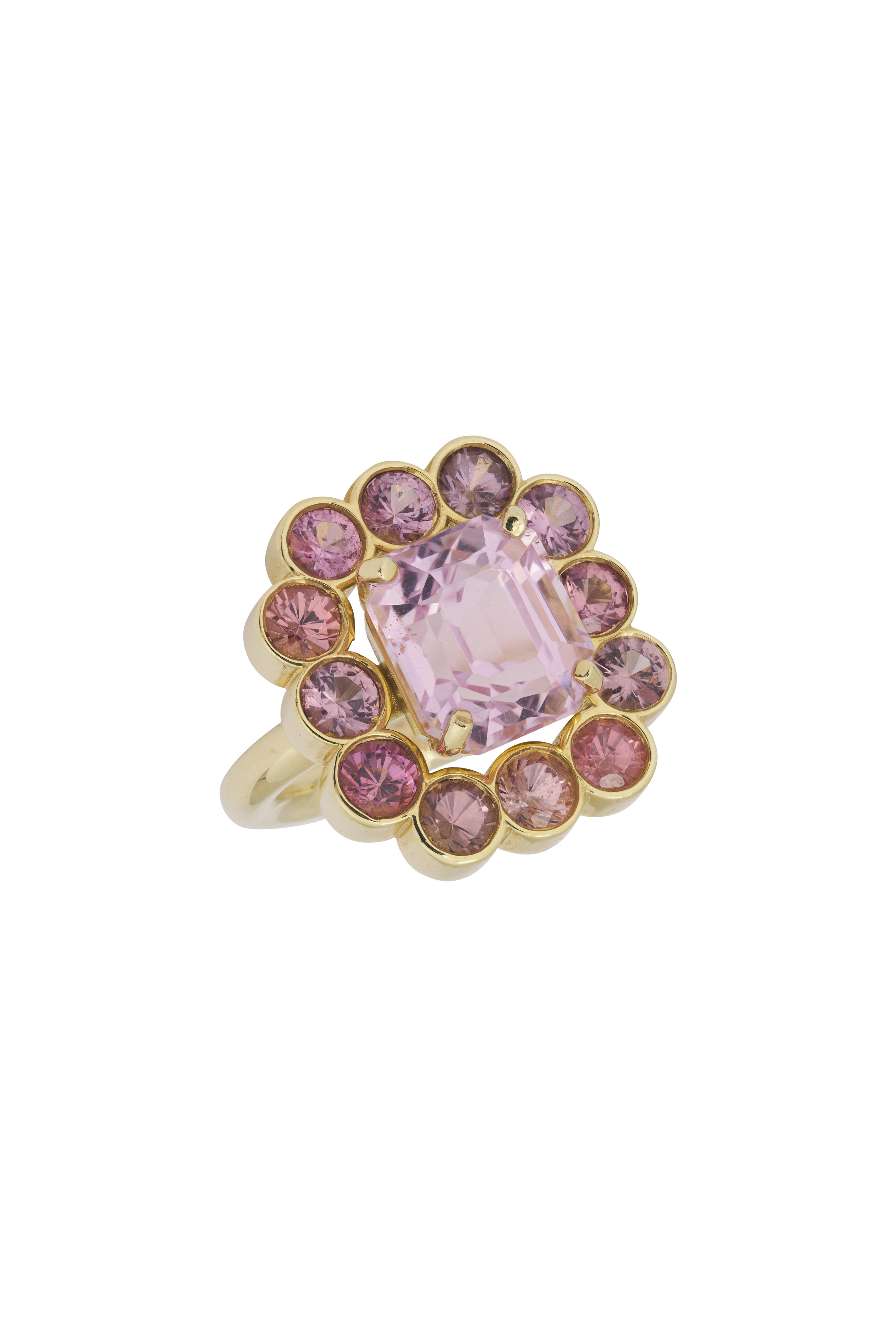 Lauren K - Kunzite & Spinel Blossom Ring
