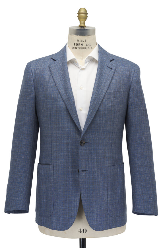 Canali - Light Blue & Tan Mélange Sportcoat