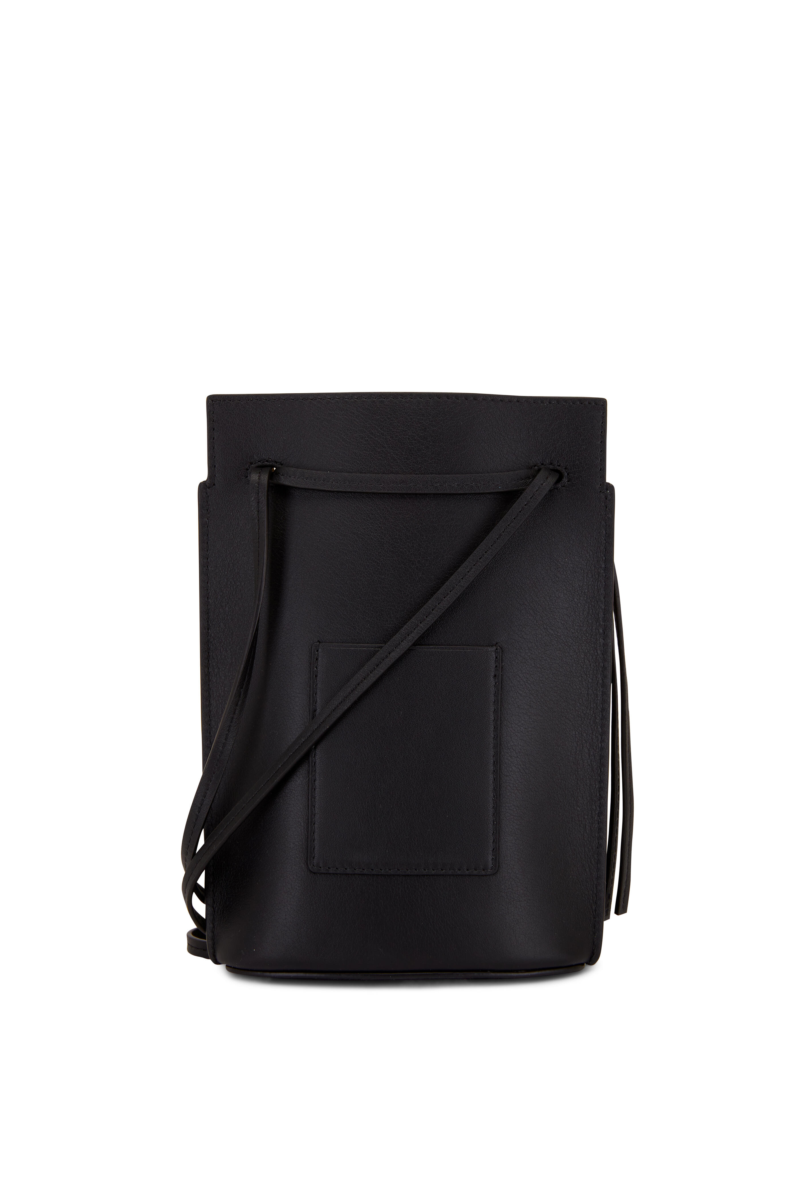 Loewe - Dice Pocket Anagram Black Leather Shoulder Bag
