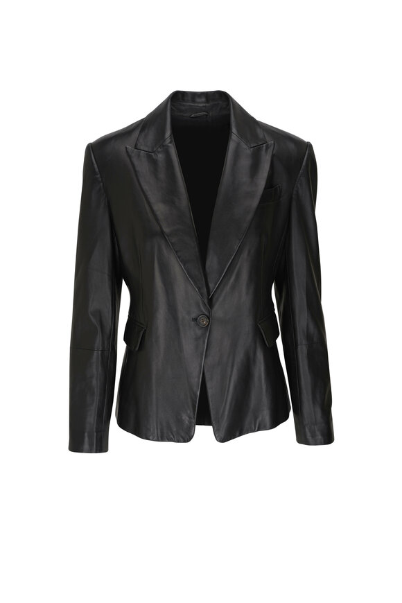 Brunello Cucinelli - Black Nappa Leather Jacket