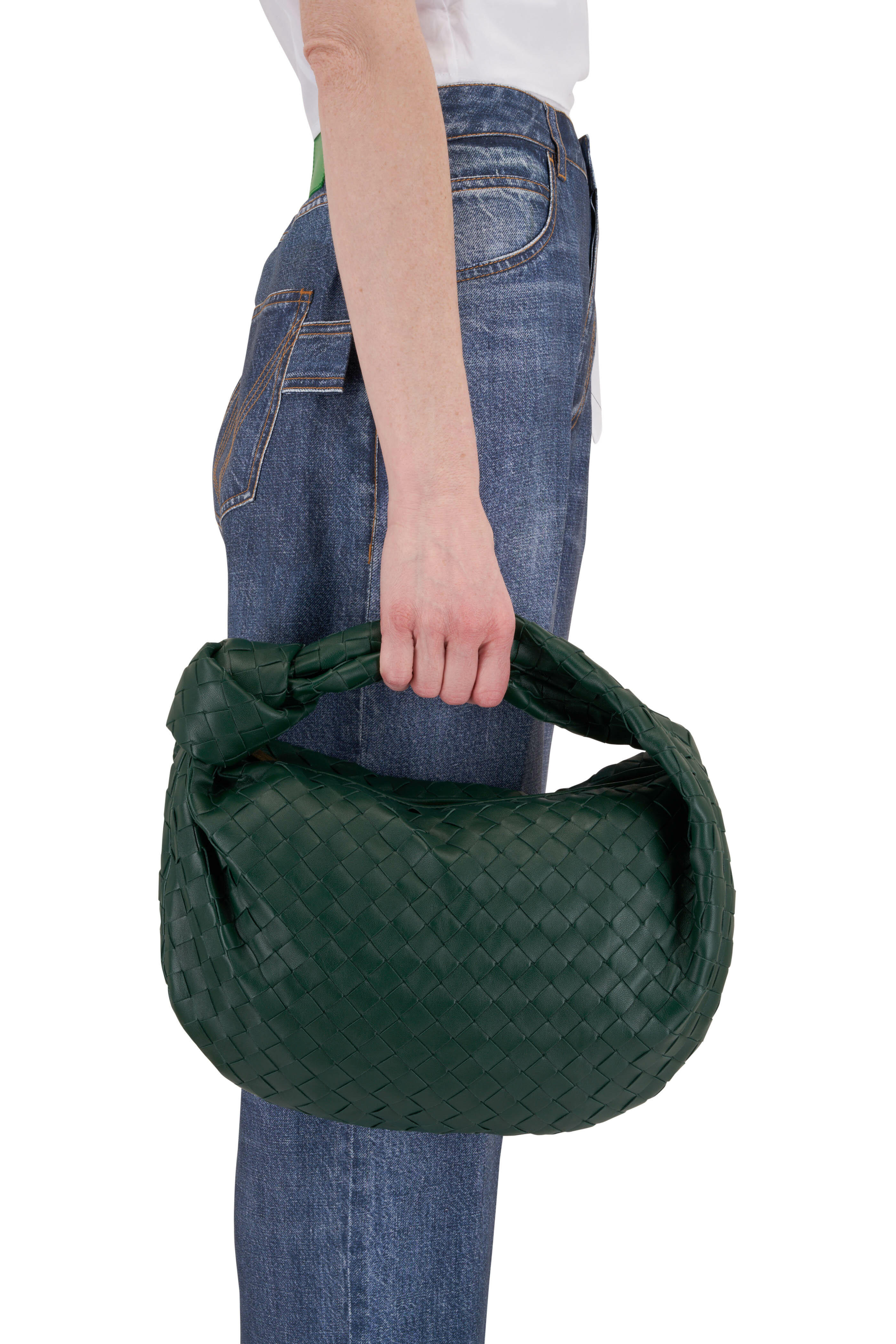 Bottega Veneta Women's Teen Jodie Raintree Woven Leather Bag | by Mitchell Stores