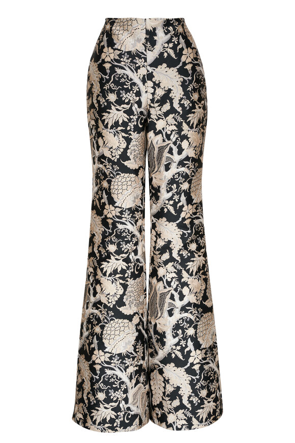 Carolina Herrera - Flared Floral Jacquard Pant 