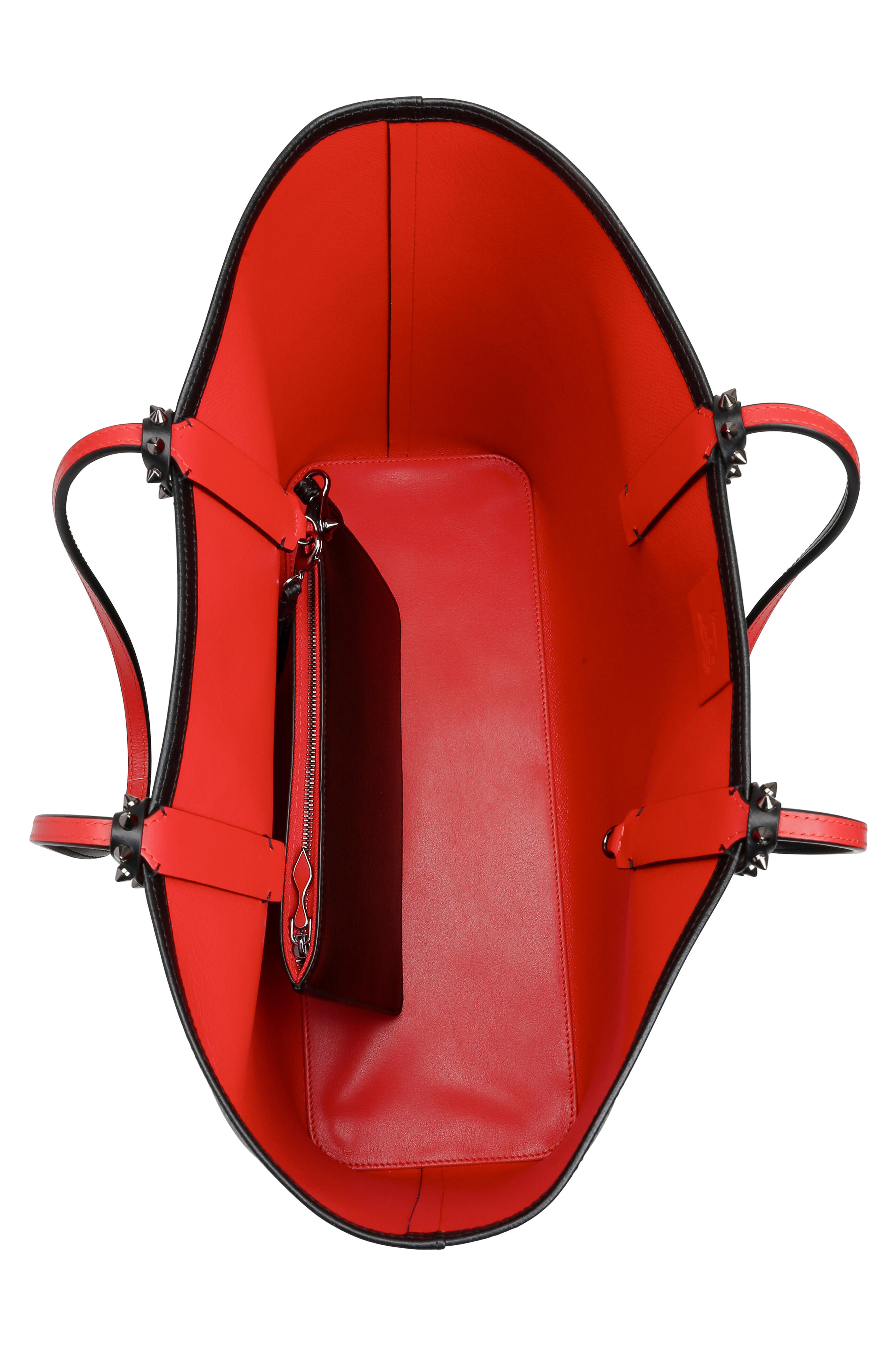 Christian Louboutin - Cabata Black & Red Leather Studded Tote