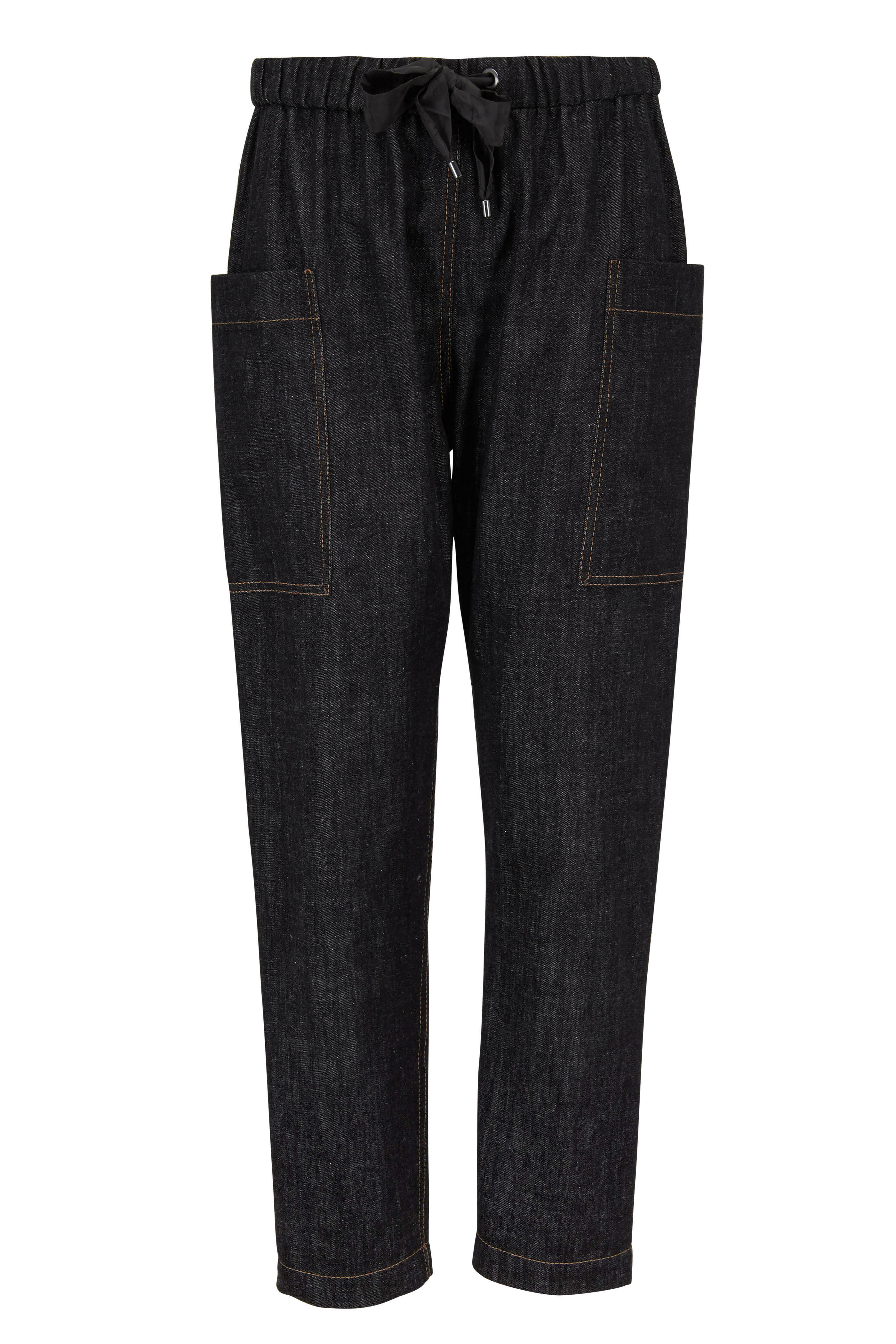 Brunello Cucinelli - Dark Denim Monili Striped Carpenter Pant