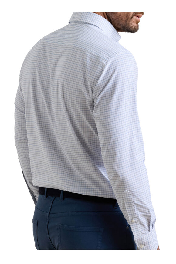 Peter Millar Rommel Cloudy Blue Performance Twill Sport Shirt - view 3